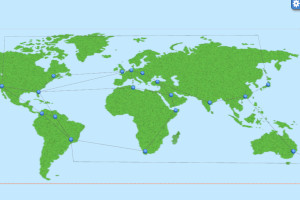 World map Network Diagram